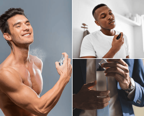 Fragrances for men cover photo collage