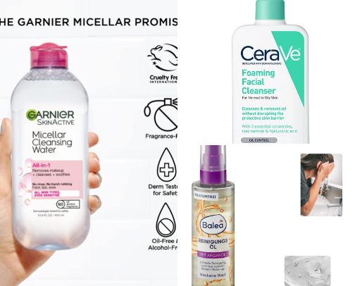 Skincare for oily skin👌🏽 cover photo collage