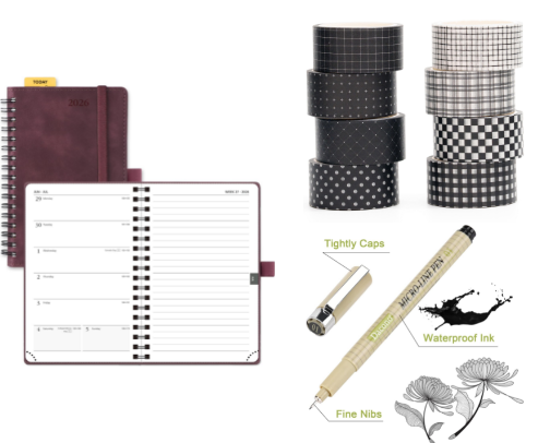 planning & journaling cover photo collage