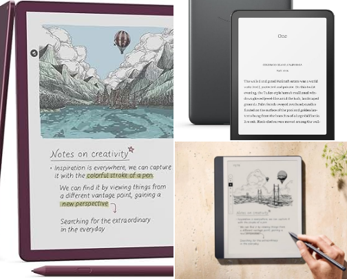 The Ultimate Amazon Smart Security, Color E-Readers & Home Automation Guide (Ring, Kindle & Echo Edition) cover photo collage