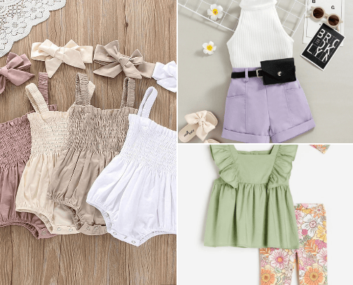 Baby girl - spring,summer cover photo collage