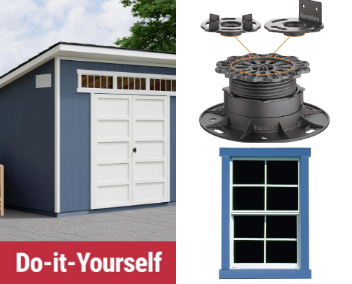 Shed Office Build cover photo collage