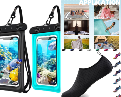 Discover the best products for a perfect beach day. cover photo collage