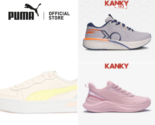 Sepatu wanita dan pria cover photo collage