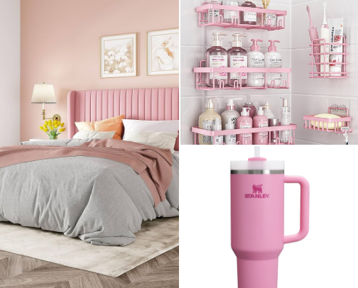 All things Pink And Girlie Home Necessities cover photo collage