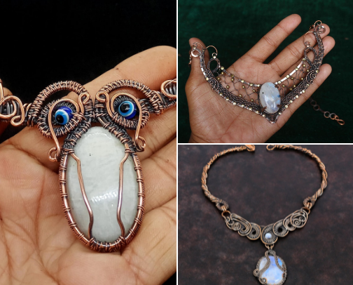 Copper & Crystal Jewelry cover photo collage