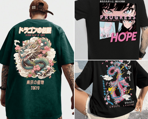 SHEIN graphic tees cover photo collage