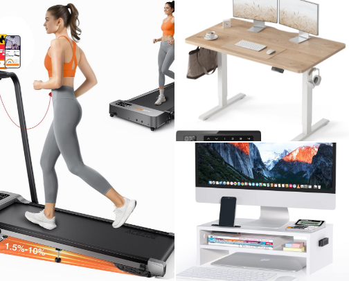 WFH desk setup cover photo collage