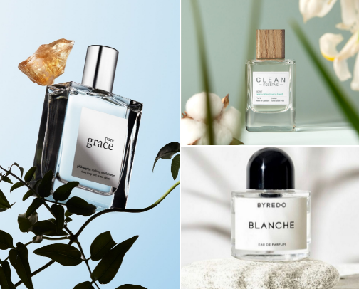 Clean girl scents cover photo collage