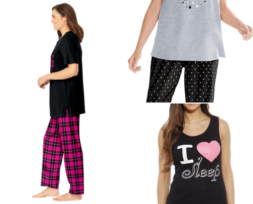 Top 10 Plus Size Graphic Tee PJ Sets cover photo collage