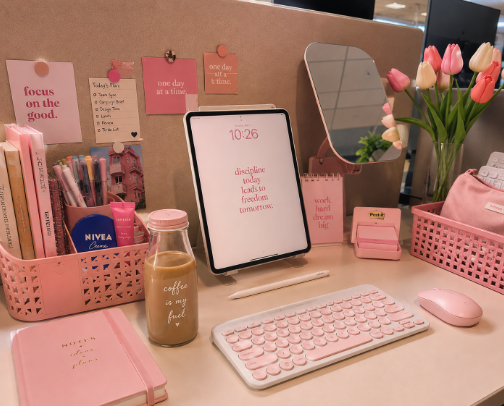 💻 9–to–6 Office Girl Essentials ☁️✨ cover photo collage