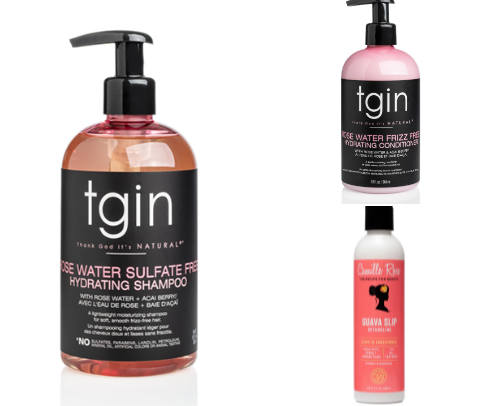 Hair Products used for my natural hair cover photo collage