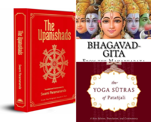 “Ancient Wisdom for Modern Life: Life-Changing Hindu Spiritual Books” cover photo collage