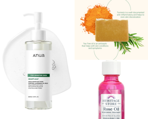 Beauty Recs for Dry Skin & Acne cover photo collage