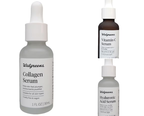 Skincare products cover photo collage