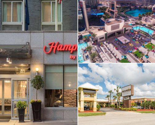 Places we have stayed when traveling cover photo collage