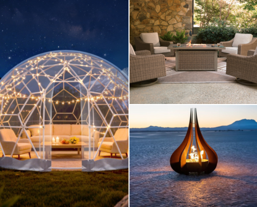 Cold Weather Patio cover photo collage