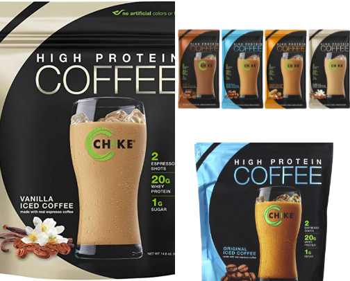 CHIKE HIGH PROTEIN COFFEE cover photo collage