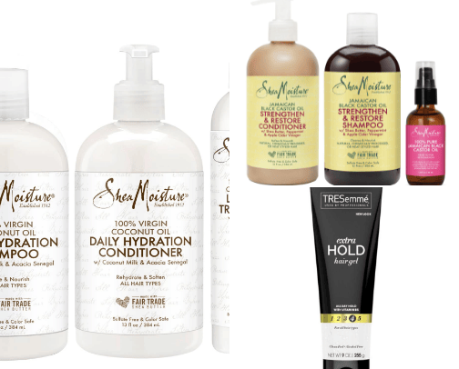 Hair products cover photo collage