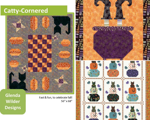Halloween Quilt Fabric and Patterns cover photo collage