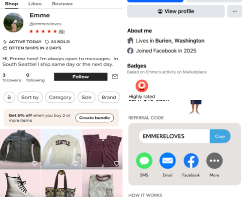 Depop! Poshmark! <- Sincerely, Emme cover photo collage