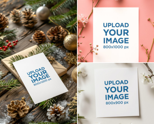 Gorgeous mock-ups for stationery listings cover photo collage
