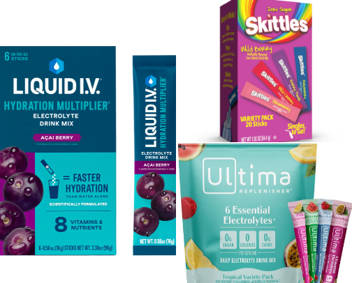 flavored waters cover photo collage