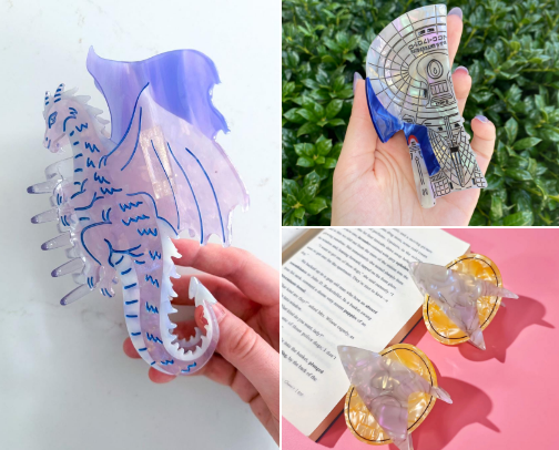 Novelty Hair Clips cover photo collage