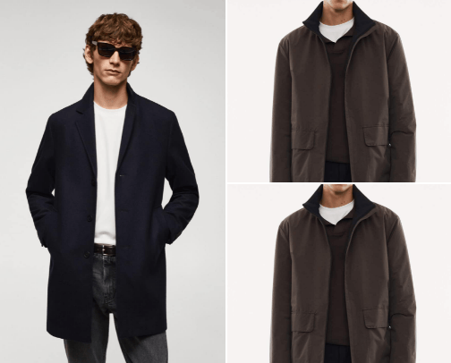 man coat cover photo collage