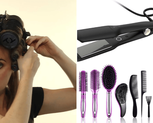 Hair Styling Tools for Home cover photo collage
