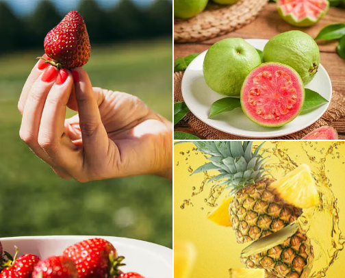Fruit for Glowing Skin and Healthy Body cover photo collage