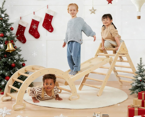 PIKLER TRIANGLE CLIMBING SET cover photo collage