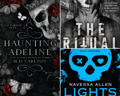 THE ALL TIME DARK ROMANCE FAVS 🖤🥀✨(full series with official buying links) cover photo collage