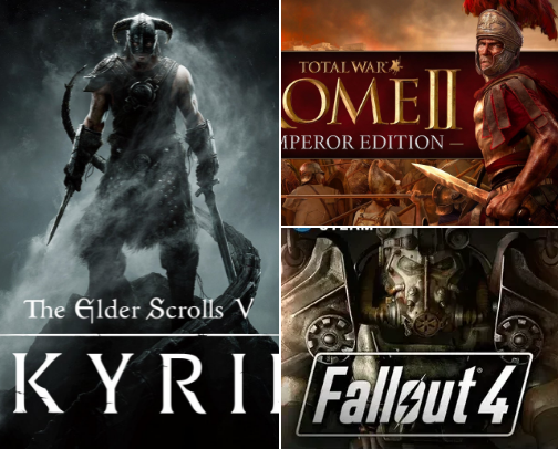 History, Fantasy, Sci-Fi & Art Games cover photo collage