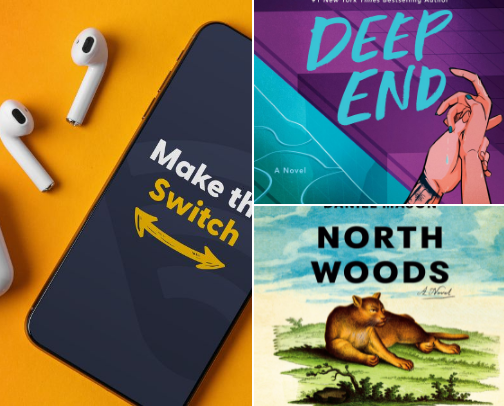 feed your brain & your ears 🎧📚 cover photo collage