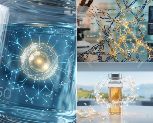 The Molecular Glow Protocol: An MD & Pharmacist’s Guide to Regenerative Beauty cover photo collage