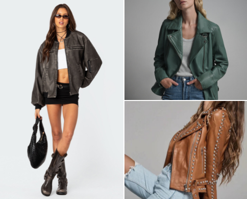 Leather Jackets 🖤🤍🤎 cover photo collage