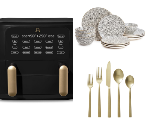 Chic Black & Gold Kitchen Finds for a Luxe Cooking Space ✨🍴 cover photo collage