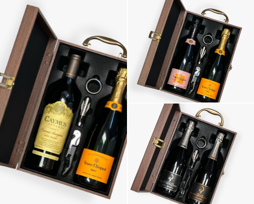 Wooden Wine Gift Box cover photo collage