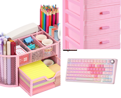 Pink Aesthetic Room Essentials cover photo collage