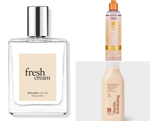 how to smell like a walking vanilla/marshmallow cloud🤍🧁☁️ cover photo collage