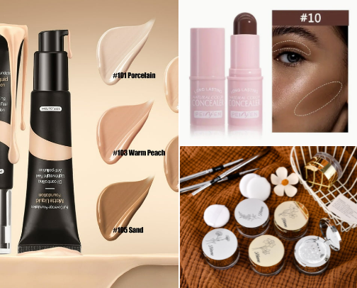 Make up essentials cover photo collage