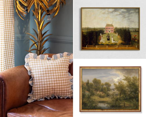 Curated home accents: English countryside cover photo collage