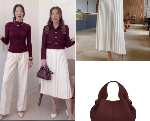 burgundy + beige = classic & feminine cover photo collage