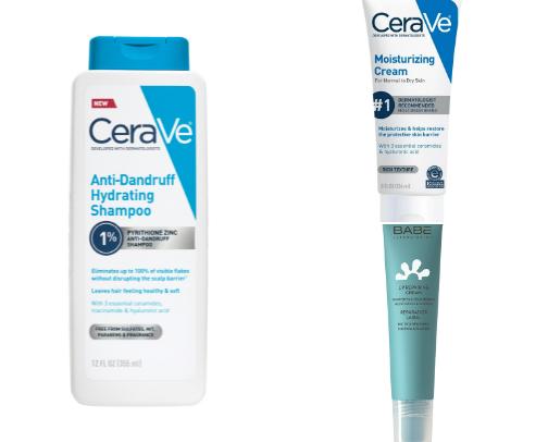 Skin-hair care essentials that helped with my dry skin/scalp💘 cover photo collage