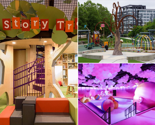 Kid friendly places in Bellevue, WA cover photo collage