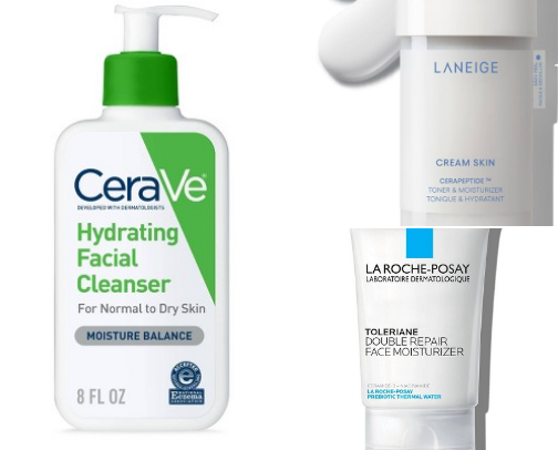 My skin care products for DRY and COMBINATION SKIN cover photo collage