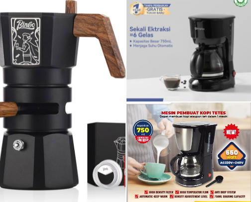 Mocha pot / Espresso pot cover photo collage