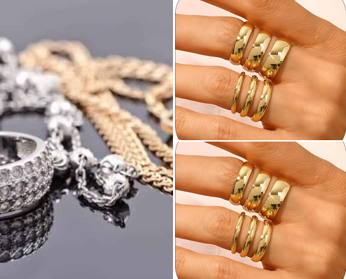 GOLD & SILVER JEWELRY cover photo collage
