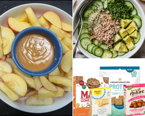 Healthy snacks cover photo collage